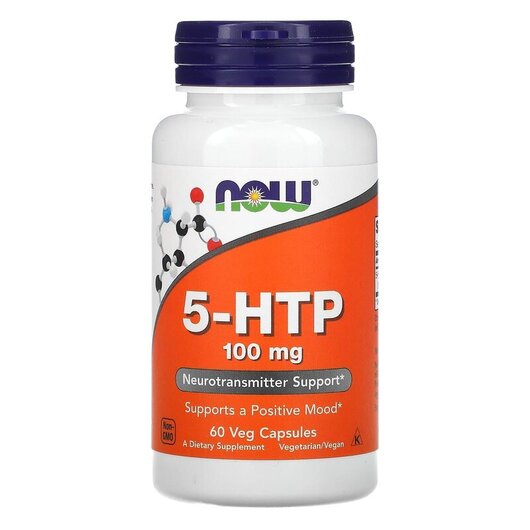 Основне фото товару 5-HTP 100 mg Основне фото товару NOW Foods, 5-HTP 100 mg, 5-HTP 100 мг, 60 капсул