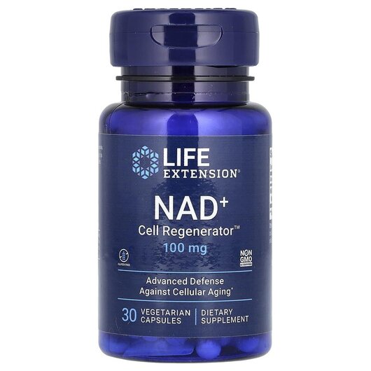 Основне фото товару NAD+ Cell Regenerator 100 mg Основне фото товару NAD+ Cell Regenerator 100 mg, Нікотинамід рибозид, 30 капсул
