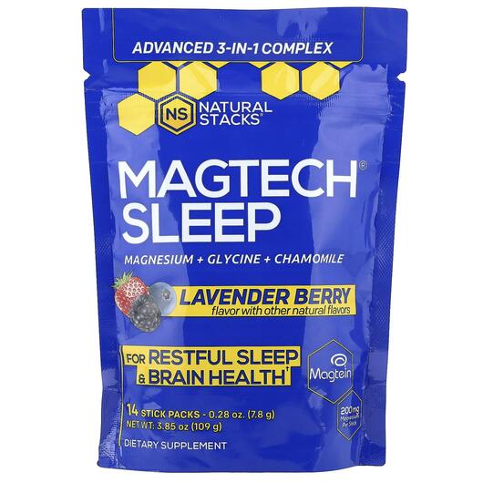 Основне фото товару Natural Stacks, Magtech Sleep Lavender Berry, Підтримка сну, 14 ш