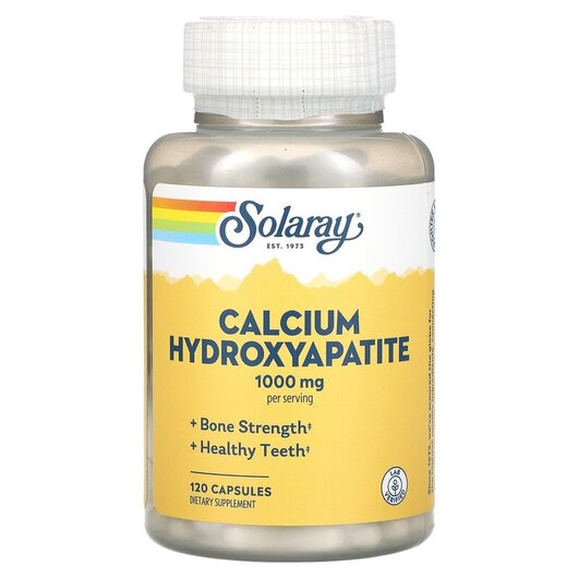 Основне фото товару Solaray, Calcium Hydroxyapatite 250 mg, Кальцій, 120 капсул