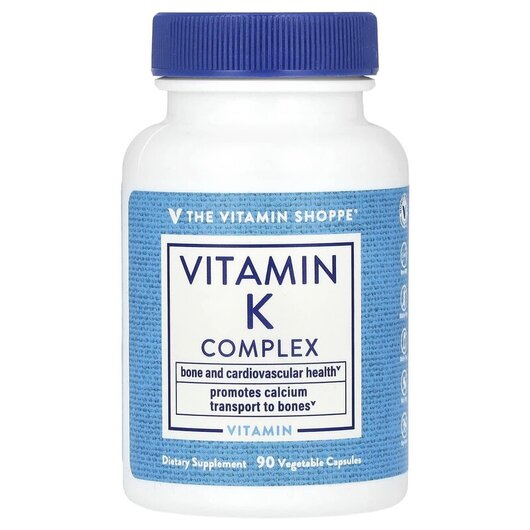 Основне фото товару TheVitaminShoppe, Vitamin K Complex, Вітамін K2, 90 капсул
