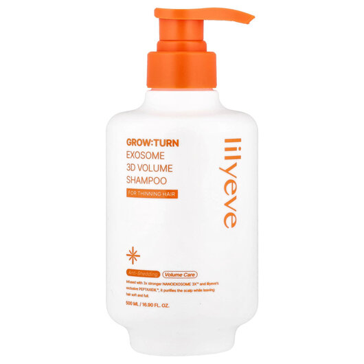 Основне фото товару Grow:Turn Exosome 3D Volume Shampoo For Thinning Hair Основне фото товару Grow:Turn Exosome 3D Volume Shampoo For, Шампунь для відновлення,