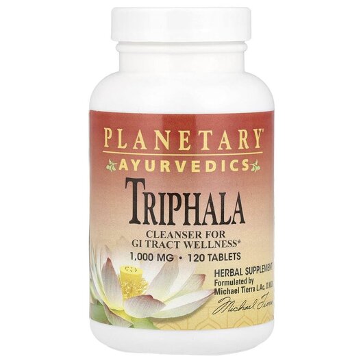 Основне фото товару Planetary Herbals, Ayurvedics Triphala 1000 mg, Трифала, 120 табл