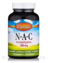NAC N-Acetyl Cysteine 500 mg N-ацетилцистеин Carlson NAC N-Acetyl Cysteine 500 mg N-ацетилцистеин Carlson