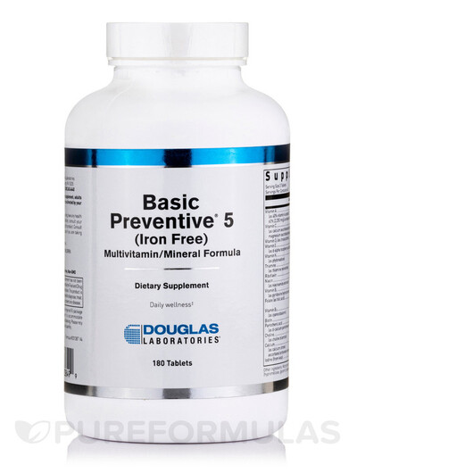 Основное фото товара Мультивитамины, Basic Preventive 5 Iron Free, 180 таблеток
