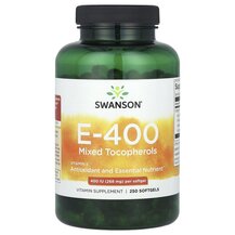 Вітамін E E 400 IU Mixed Tocopherols Swanson 250 капсул