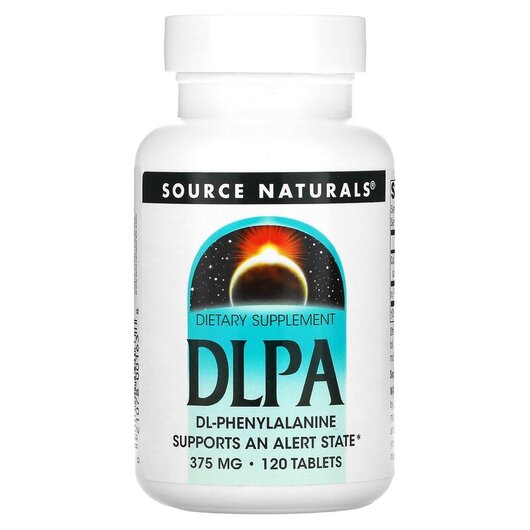 Основное фото товара DLPA 375 mg Основное фото товара Source Naturals, L-Фенилаланин, DLPA 375 mg, 120 таблеток