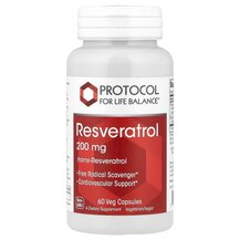 Ресвератрол Resveratrol 200 mg Protocol for Life Balance