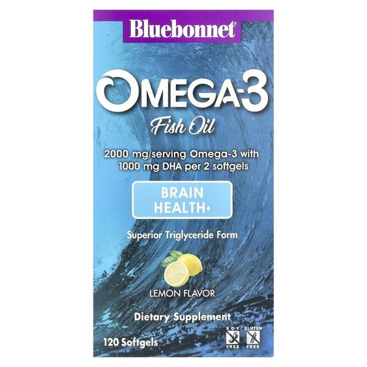 Основное фото товара Рыбий жир Омега-3, Natural Omega-3 Brain Formula, 120 капсул