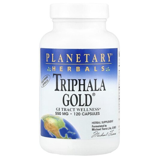 Основное фото товара Triphala Gold GI Tract Wellness 550 mg, Поддержка кишечника, 120 