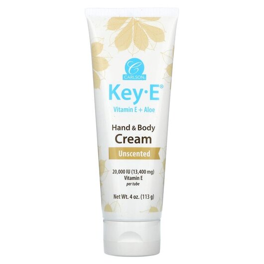 Основне фото товару Key-E Hand & Body Cream Unscented Основне фото товару Carlson, Key-E Hand & Body Cream Unscented, Крем, 113 г