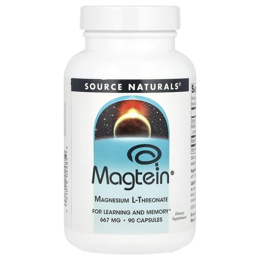 Основное фото товара Magtein Magnesium L-Threonate 667 mg Основное фото товара Magtein Magnesium L-Threonate 667, Магний и L-Треонат 667 мг, 90