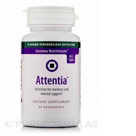 Основное фото товара Attentia Основное фото товара D'Adamo Personalized Nutrition, Поддержка мозга, Attentia, 6