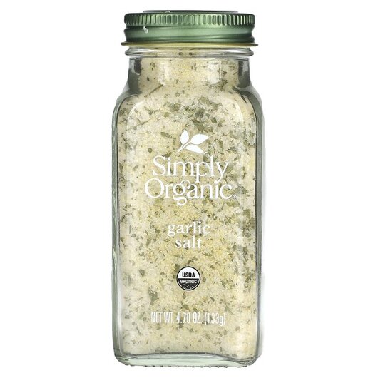 Основне фото товару Garlic Salt Основне фото товару Simply Organic, Garlic Salt, Спеції, 133 г
