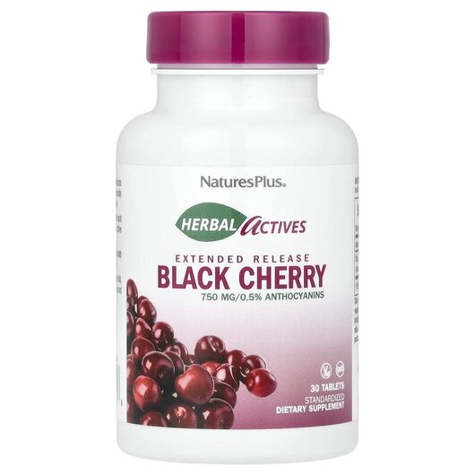 Основное фото товара Herbal Actives Black Cherry 750 mg Основное фото товара Травяные добавки, Herbal Actives Black Cherry 750 mg, 30 таблеток