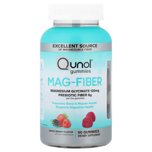 Основное фото товара Mag-Fiber Gummies Mixed Berry Основное фото товара Конфеты с клетчаткой, Mag-Fiber Gummies Mixed Berry, 60 таблеток