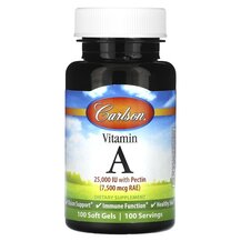 Vitamin A 7500 mcg RAE 25000 IU Витамин А Ретинол Carlson Vitamin A 7500 mcg RAE 25000 IU Витамин А Ретинол Carlson