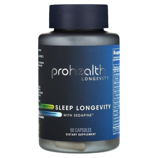 Основное фото товара Sleep Longevity Основное фото товара ProHealth Longevity, Поддержка сна, Sleep Longevity, 60 капсул