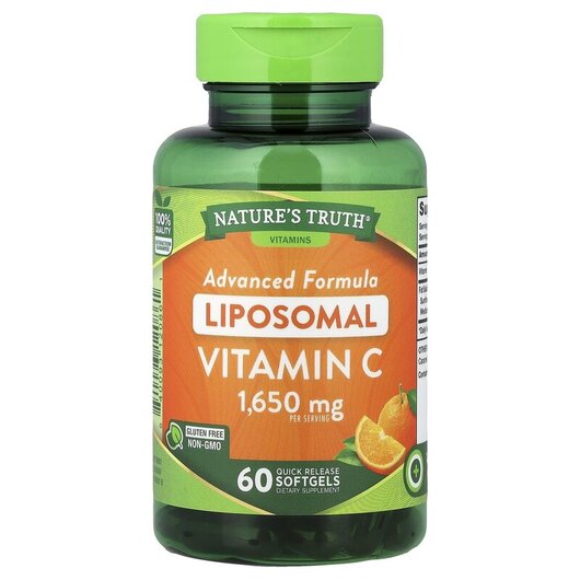 Основное фото товара Liposomal Vitamin C Advanced Formula 1650 mg Основное фото товара Liposomal Vitamin C Advanced Formula, Витамин C Липосомальный, 60