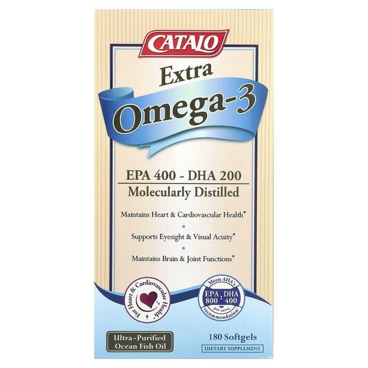 Основное фото товара CATALO, Омега 3, Extra Omega-3, 180 капсул