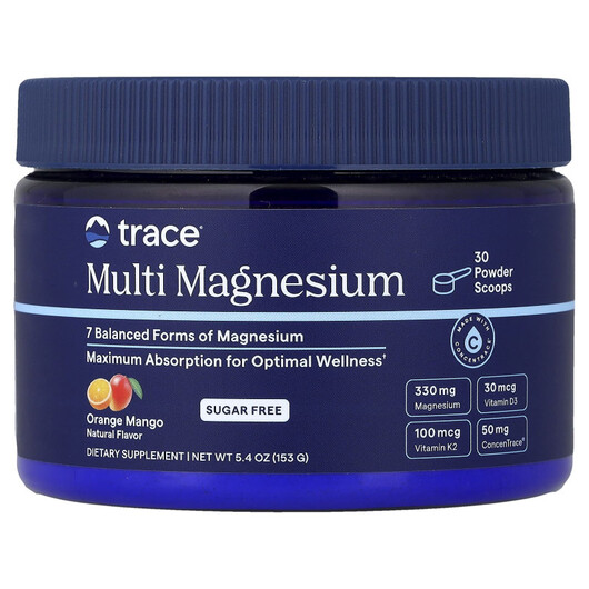 Основне фото товару Trace, Multi Magnesium Orange Mango, Магній, 153 г