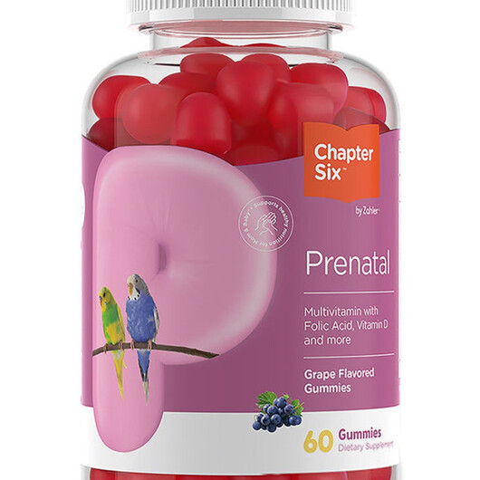 Основне фото товару Chapter Six Prenatal Grape Flavored Gummies Основне фото товару Chapter Six Prenatal Grape Flavored, Вітаміни для вагітних, 60 та
