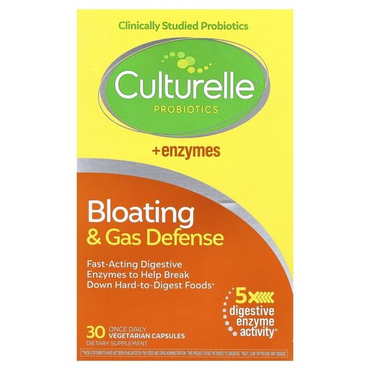 Основное фото товара Probiotics Bloating & Gas Defense Основное фото товара Culturelle, Пробиотики, Probiotics Bloating & Gas Defense, 30