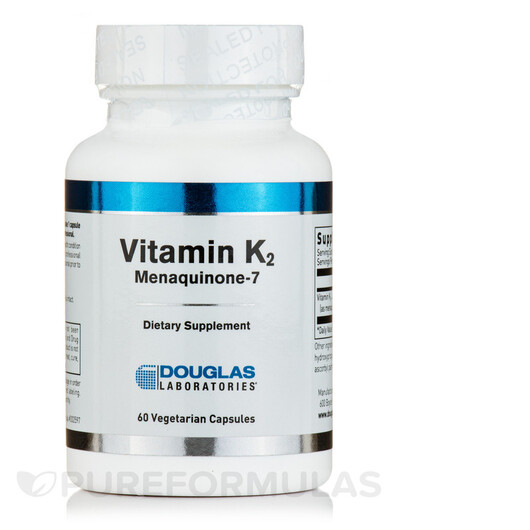 Основне фото товару Vitamin K2 Menaquinone-7 Основне фото товару Douglas Laboratories, Vitamin K2 Menaquinone-7, Вітамін K2, 60 ка