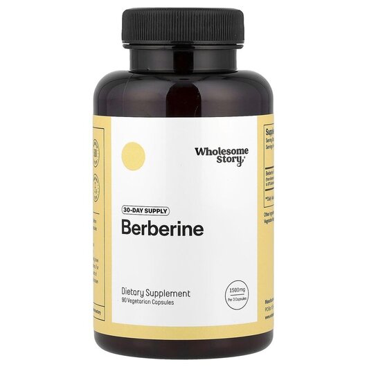 Основное фото товара Berberine 1500 mg Основное фото товара Wholesome Story, Берберин, Berberine 1500 mg, 90 капсул