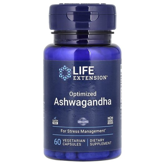 Основное фото товара Optimized Ashwagandha Основное фото товара Life Extension, Ашваганда, Optimized Ashwagandha 125 mg, 60 капсу