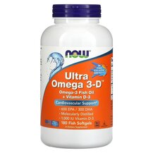 Ultra Omega 3-D Ультра Омега 3-D NOW Foods 180 капсул