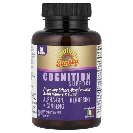 Основне фото товару SunUp, Cognition Support, Підтримка мозку, 60 капсул