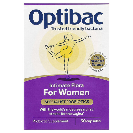 Основное фото товара Optibac, Витамины для женщин, Intimate Flora For Women, 30 капсул