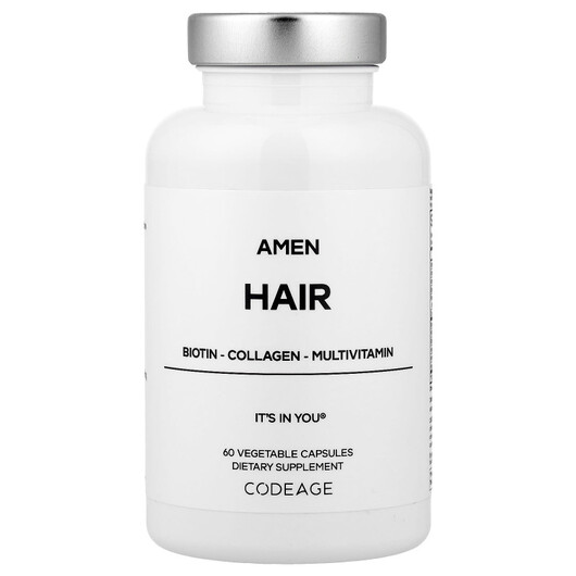 Основне фото товару CodeAge, Hair, Шкіра нігті волосся, 60 капсул