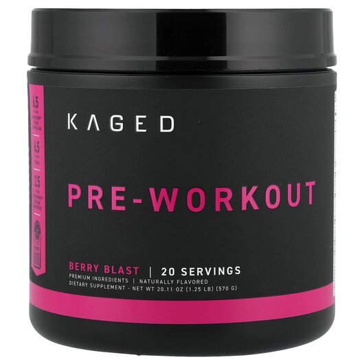 Основне фото товару PRE-KAGED Premium Pre-Workout Berry Blast Основне фото товару PRE-KAGED Premium Pre-Workout Berry Blast, Передтренувальний комп