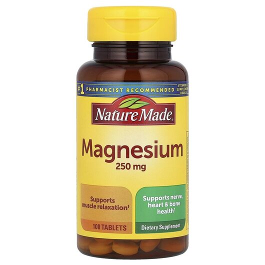 Основное фото товара Magnesium 250 mg Основное фото товара Nature Made, Магний, Magnesium 250 mg, 100 таблеток