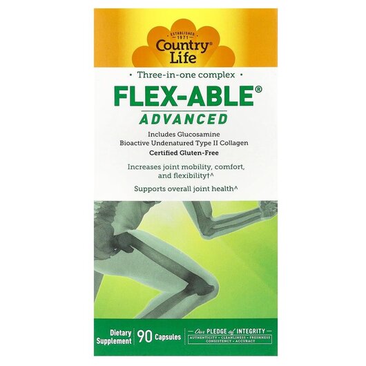 Основное фото товара Flex Able Advanced Includes Glucosamine Bioactive Type II Collagen Основное фото товара Flex Able Advanced Includes Glucosamine Bioactive Type, Коллаген,