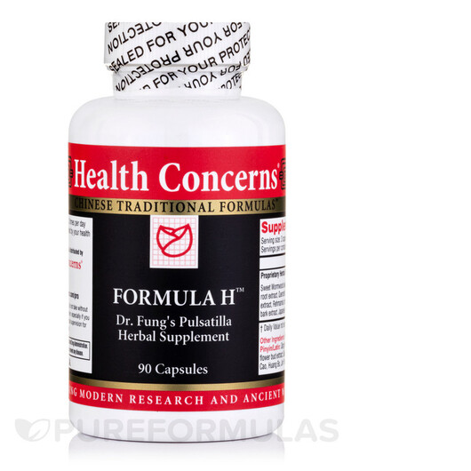 Основне фото товару Formula H Dr. Fung's Pulsatilla Основне фото товару Health Concerns, Formula H, Підтримка геморою, 90 капсул