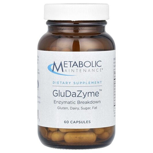 Основне фото товару GluDaZyme 500 mg Основне фото товару Metabolic Maintenance, GluDaZyme 500 mg, Ферменти, 60 капсул