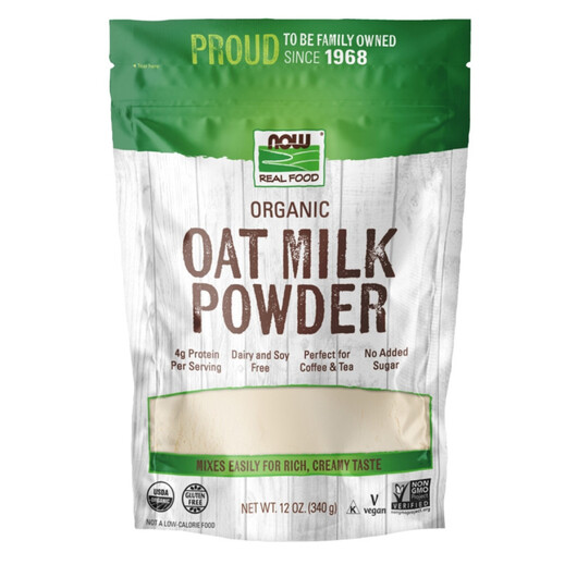 Основное фото товара Real Food - Organic Oat Milk Powder Основное фото товара NOW, Овес, Real Food - Organic Oat Milk Powder, 340 г