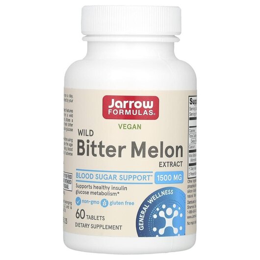 Основне фото товару Wild Bitter Melon Extract Основне фото товару Jarrow Formulas, Wild Bitter Melon, Гірка диня, 60 таблеток