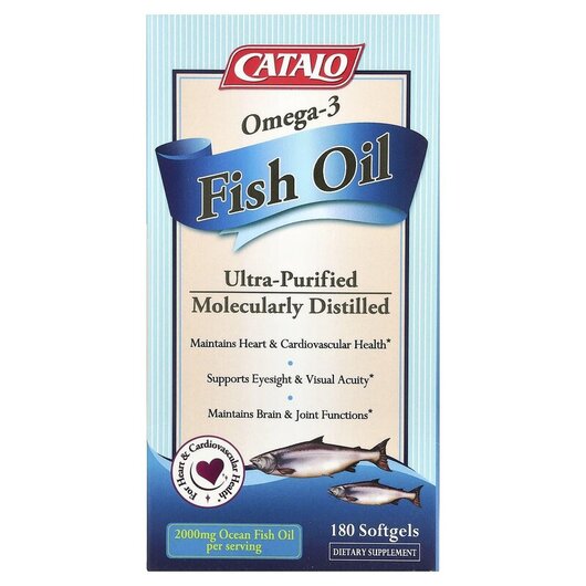 Основне фото товару CATALO, Omega-3 Fish Oil 2000 mg, Омега 3, 180 капсул