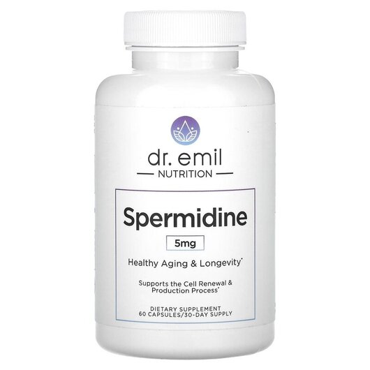 Основне фото товару Dr. Emil Nutrition, Spermidine 2.5 mg, Спермідин, 60 капсул