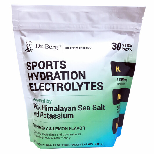 Основное фото товара Sports Hydration Electrolytes Основное фото товара Dr. Berg, Электролиты, Sports Hydration Electrolytes, 240 г