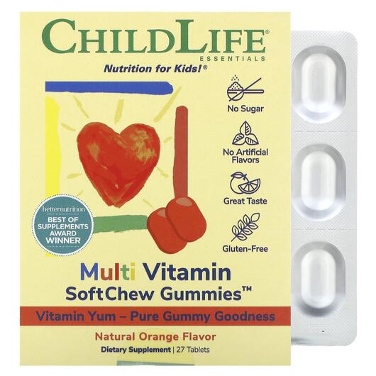 Основное фото товара ChildLife, Жевательные витамины для детей, Multi Vitamin, 27 конф