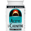 Фото товара Source Naturals, Ацетилкарнитин, Acetyl L-Carnitine, 120 таблеток