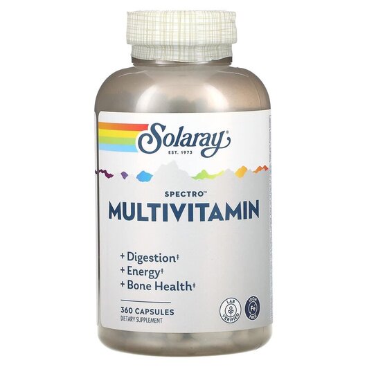Основне фото товару Spectro Multivitamin Iron Free Основне фото товару Solaray, Spectro Multivitamin Iron Free, Мультивітаміни, 360 капс