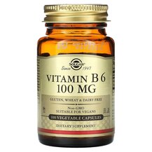 Vitamin B6 100 mg Витамин B6 Пиридоксин Solgar 100 капсул
