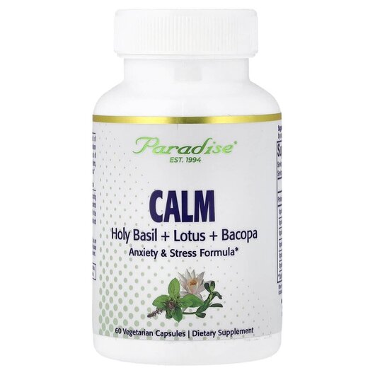 Основное фото товара Paradise Herbs, Поддержка стресса, AYUR Pro Rx Calm, 60 капсул