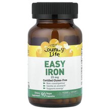Залізо Easy Iron 25 mg Country Life 90 капсул